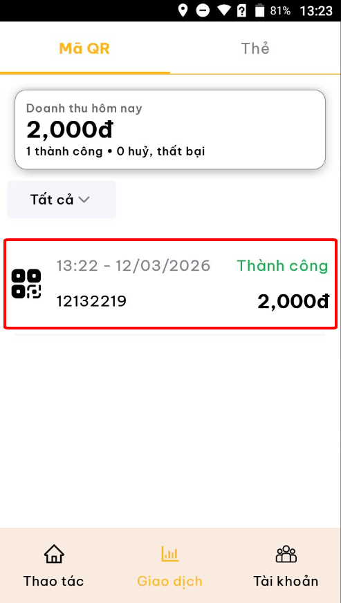 Bước 2 – chọn GD cần in lại