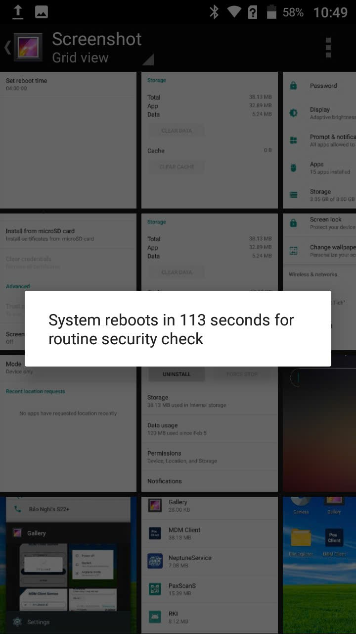 Bước 1 – màn hình reboot tự động