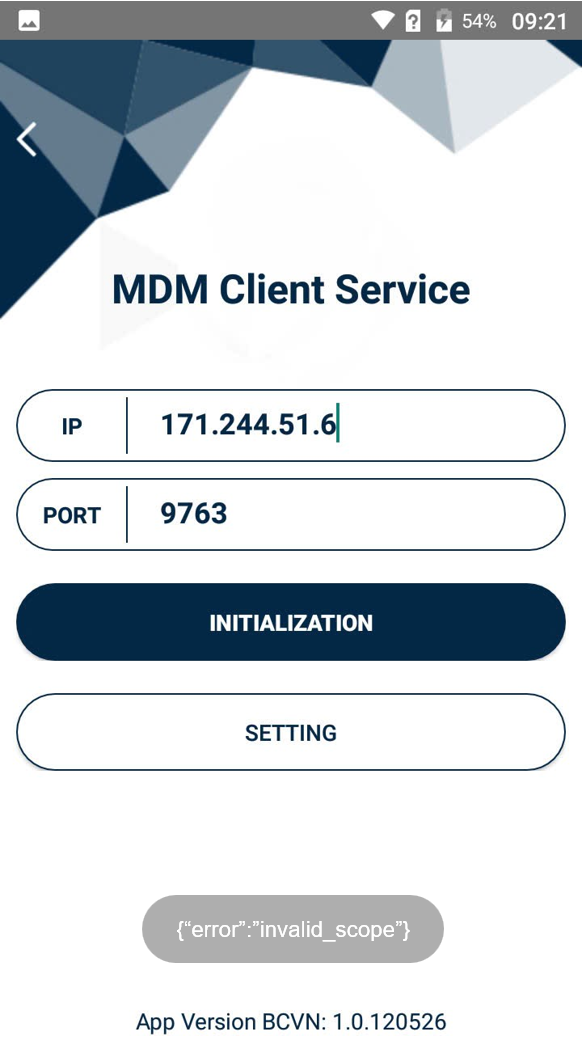 Lỗi MDM Client isn't responding
