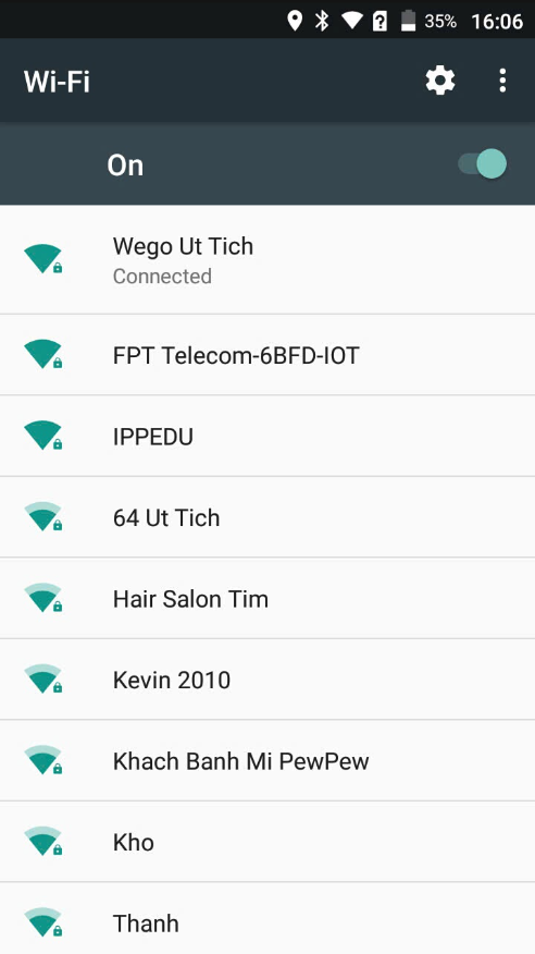 Bước 3 – chọn Wifi và nhập mật khẩu