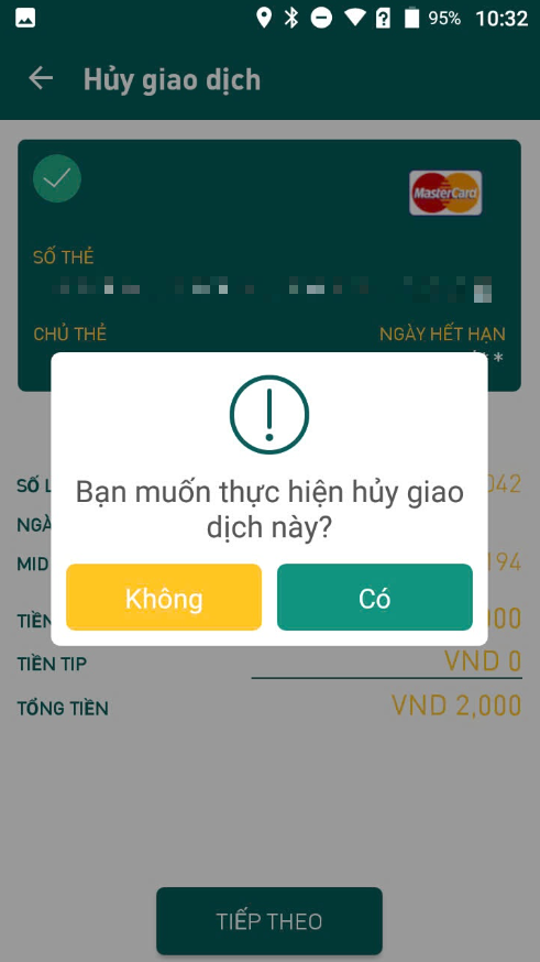 Bước 4 – xác nhận hủy